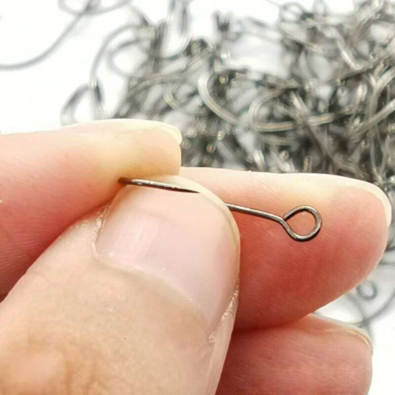 OUTKIT 10pcs Size 6#-12# for Fishing Lure Jig Spoon Single Fish Bait Inline Hook Big Eye Sharp High Carbon Steel Z260228