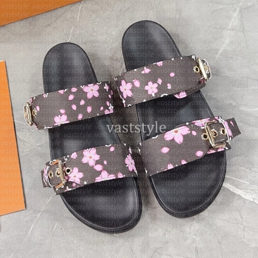 Cherry Bom Dia designer sandals womens men sandals luxury sandals leather slippers slides summer beach sandal top quality fashion Slippers eur 35-45