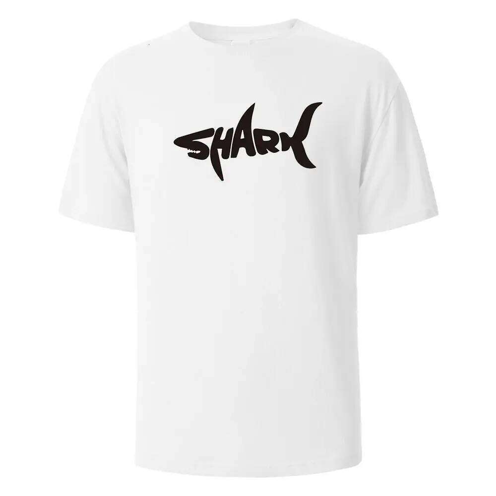 Shark Print T-Shirt 100% Cotton Summer Tees For Men Women Oversize Casual Tops C260228 - view 4