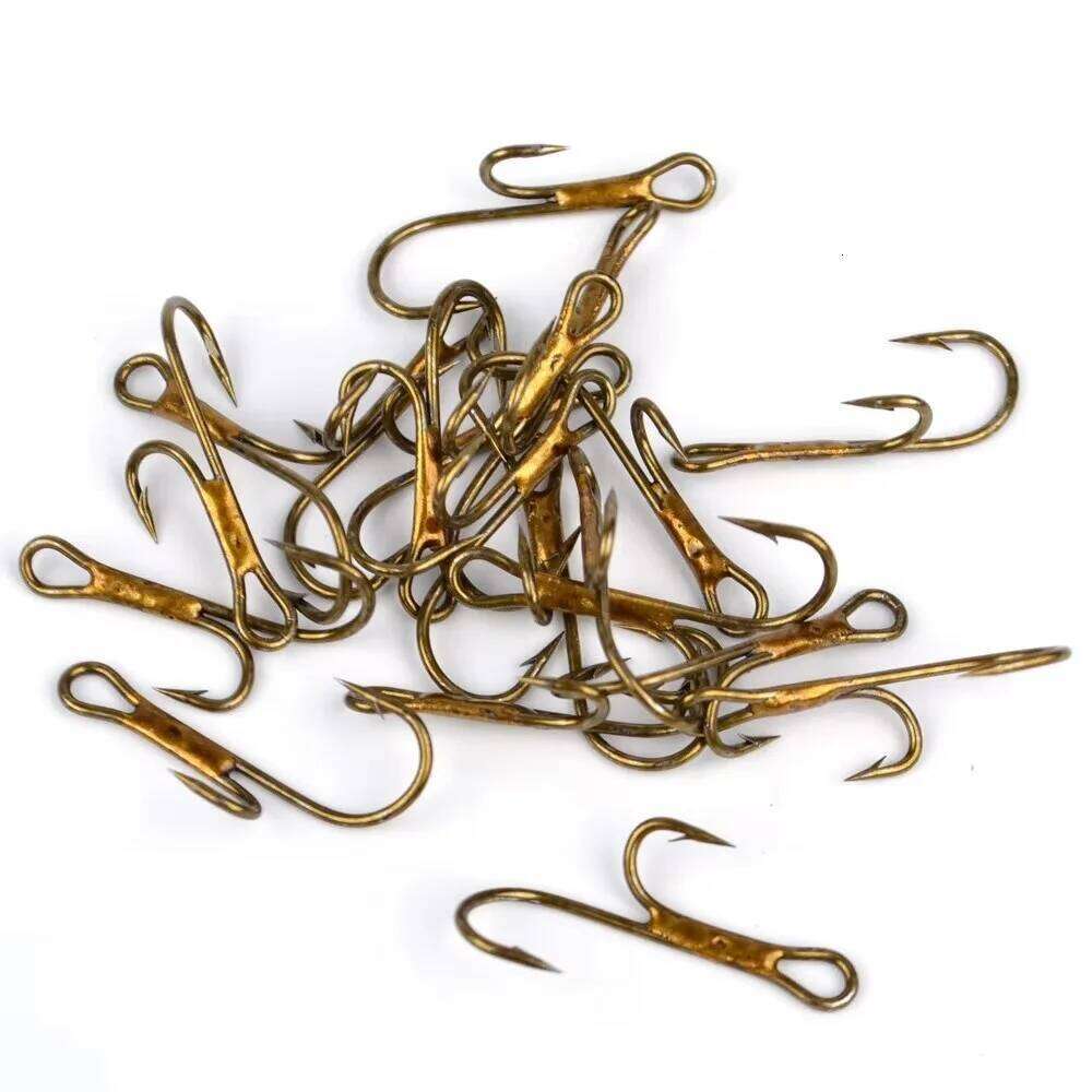 NGB 20PCS High Carbon Steel Double With Eye 1# 2# 4# 6# 8# Barbed Worm Lure Hook Fishing Accessories Z260228
