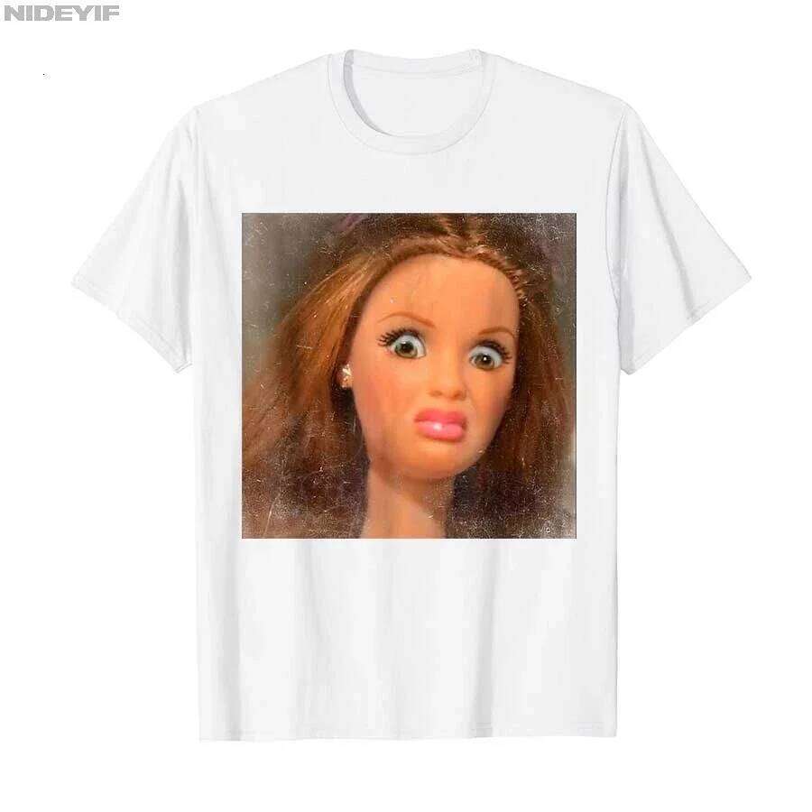 Summer Men's Fashion Top Funny Disgusting Doll Face Meme T-shirt for Men Women 100% Cotton T Shirts Short Sleeve Tops C260228 - view 3