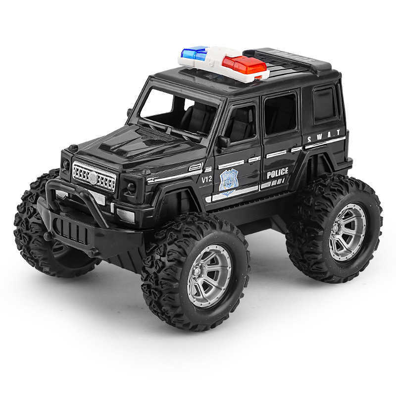 Large-sized police car toy with low inertia car for children, car model simulation for boys, police car toy for kids, off-road vehicle gift X250203