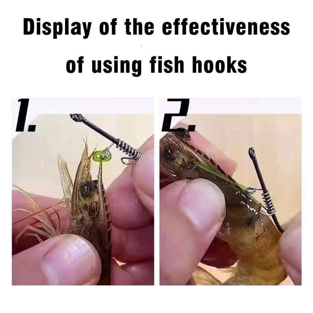 15Pcs/Box Live Shrimp Fixed Hook Carbon Steel with Hole 1# 2# 3# 4# 5# Bass Jig Assist Fly Hooks for All Kind of Fishing Z260228