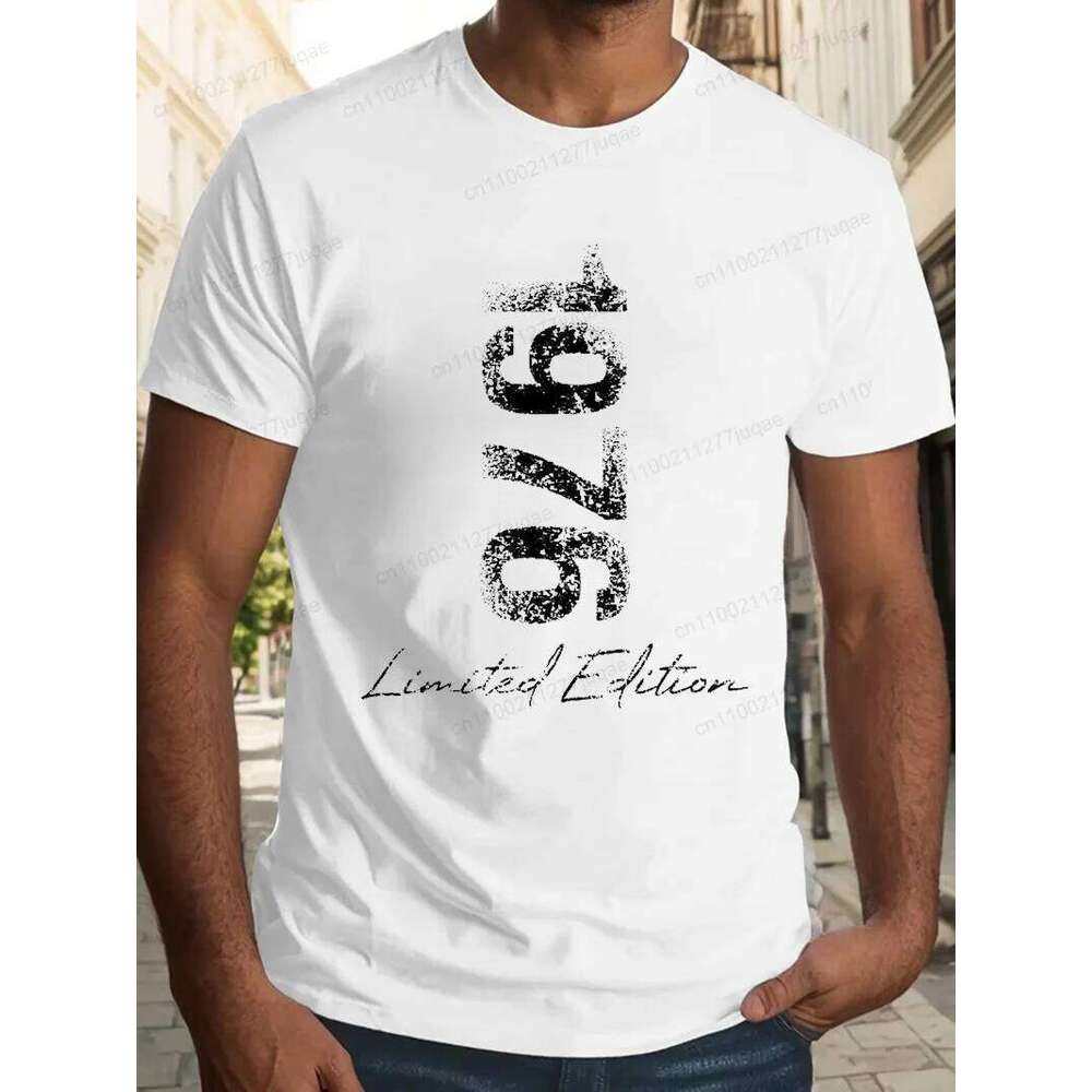Men's T-shirt Shirt 1976 Limited Edition T-Shirts Birthday Gifts Short Sleeve for Men Women Vintage T-Shirt Male Clothes C260228 - view 6