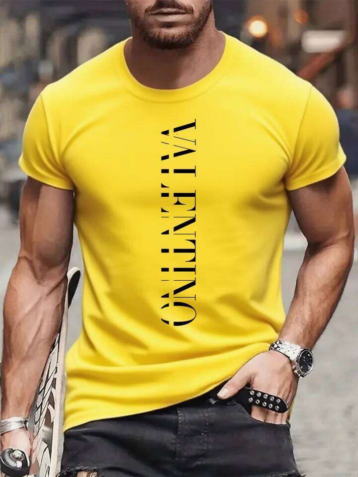Men's summer round-neck printed short-sleeved t-shirt from luxury brand - streetwear for summer, men's top C260228 - view 6
