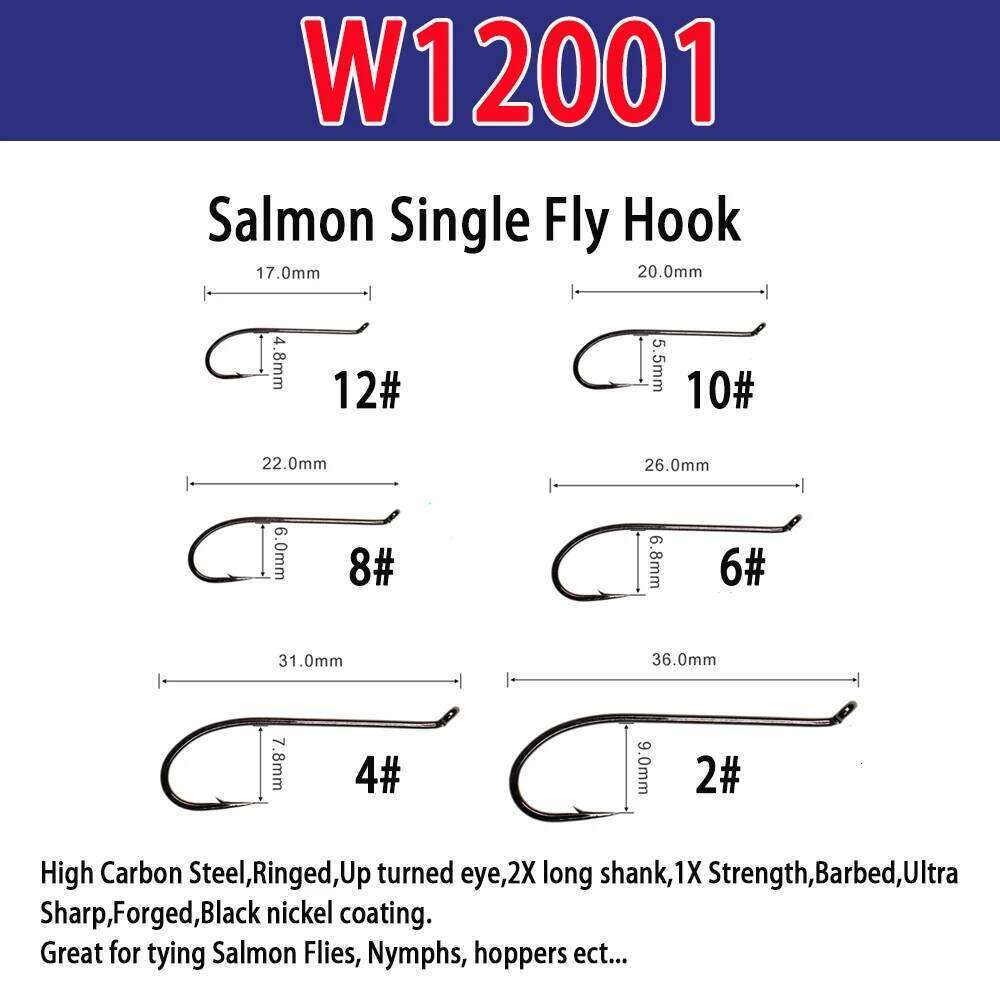 Vampfly 50pcs Barbed Fishing Nymphs Pupa Egg Dry Wet Jig Nymph Caddis Streamer Fly Tying Hook Z260228