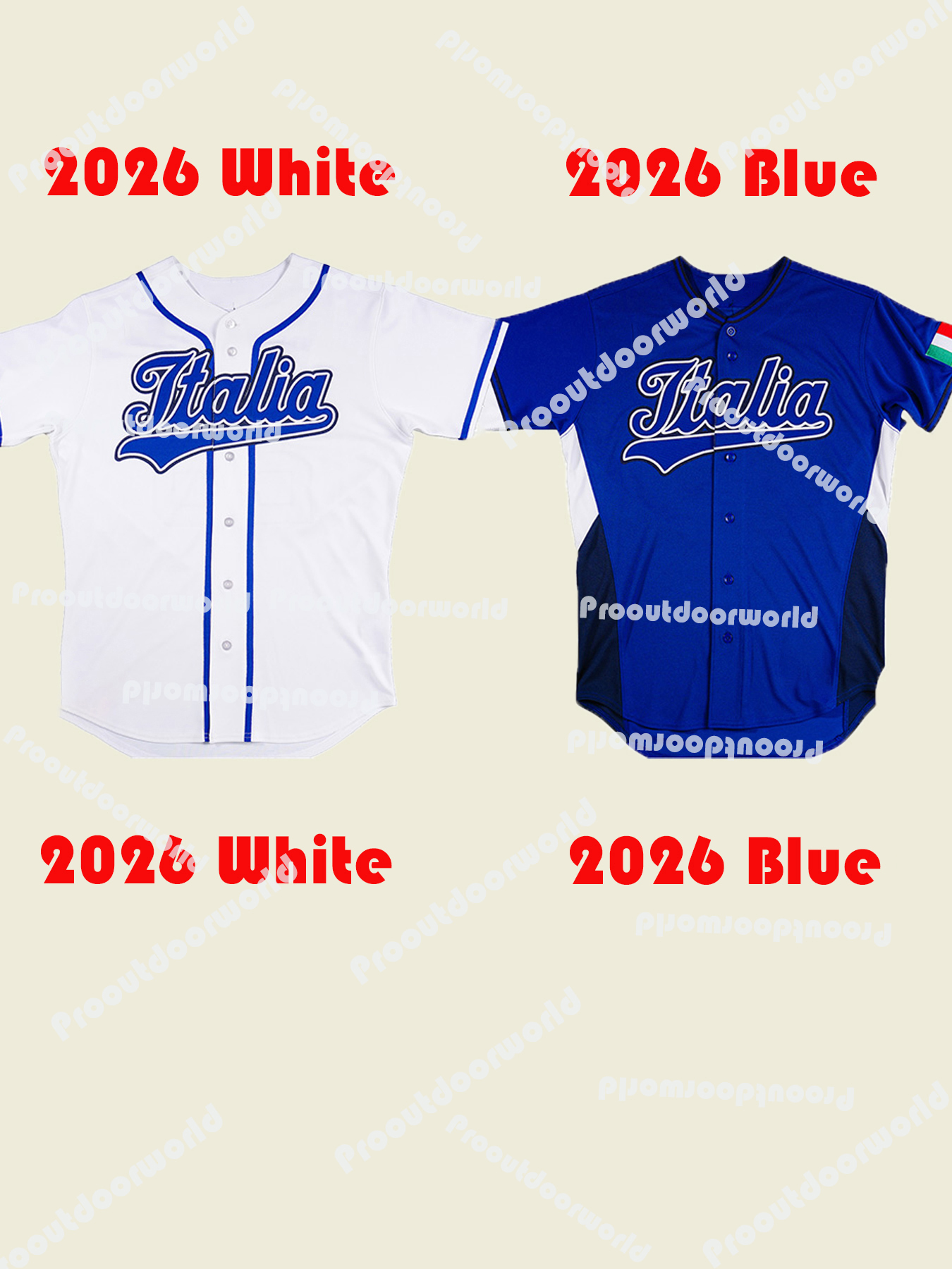 Italy 2026 Baseball Jersey Pasquantino Caglianone Nola Teel Nori Ercolani Morabito Antonacci Lorenzen Ottavino Jacob Fischer Aldegheri Russo Custom Stitched