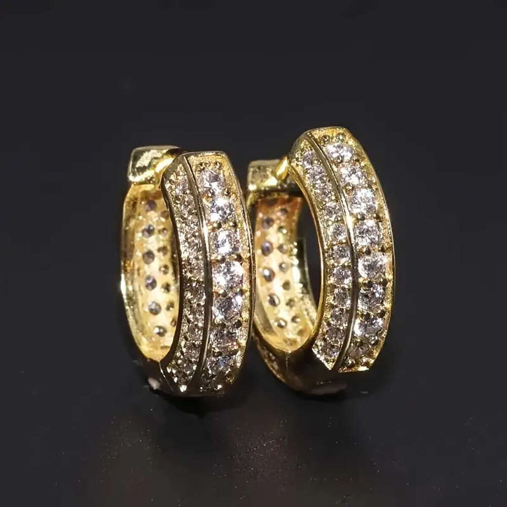 Creative Couple Style HOOP Full Zirconia gold Men's Ear Cuffs Trendy Unisex Earrings Hot Item