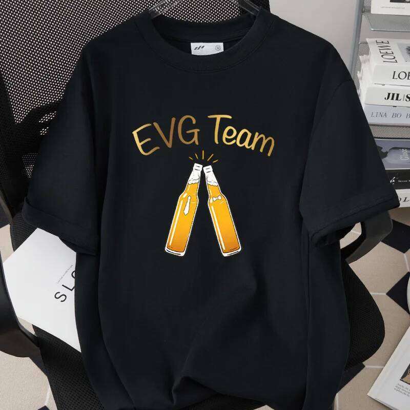French Men's Single Farewell Short Sleeve Tees: 260G Cotton T-shirts, Future EVG Team Groom Squad Bachelor Party Tops M20 C260228 - view 6