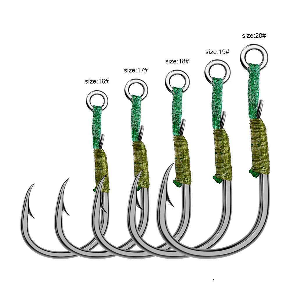 10Pcs/pack Jig Barbed Sea High Carbon Steel Plate Single Handmade Fly Fishing Hook for Carp Bass Z260228