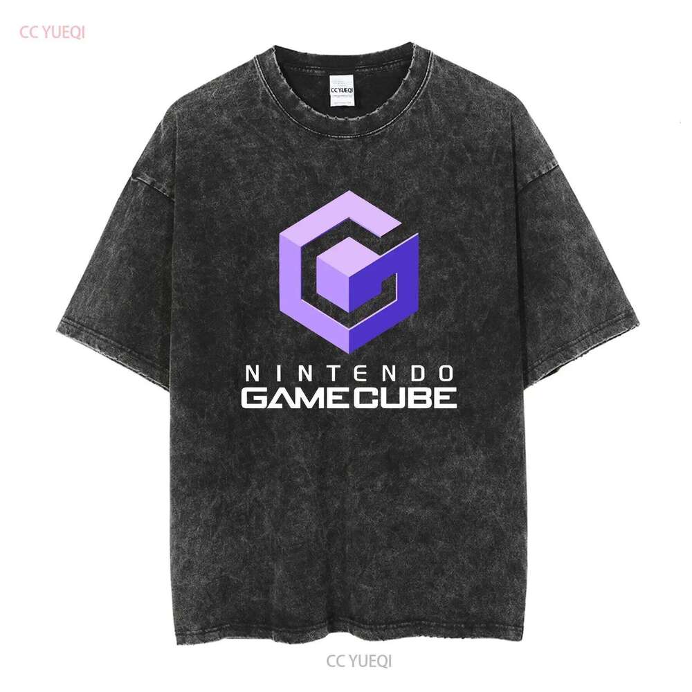 New T Shirt Gamecube Retro Video Game Logo Men's Black USA Size S to 5XL long or short sleeves vintage Washed Breathable Soft C260228 - view 3