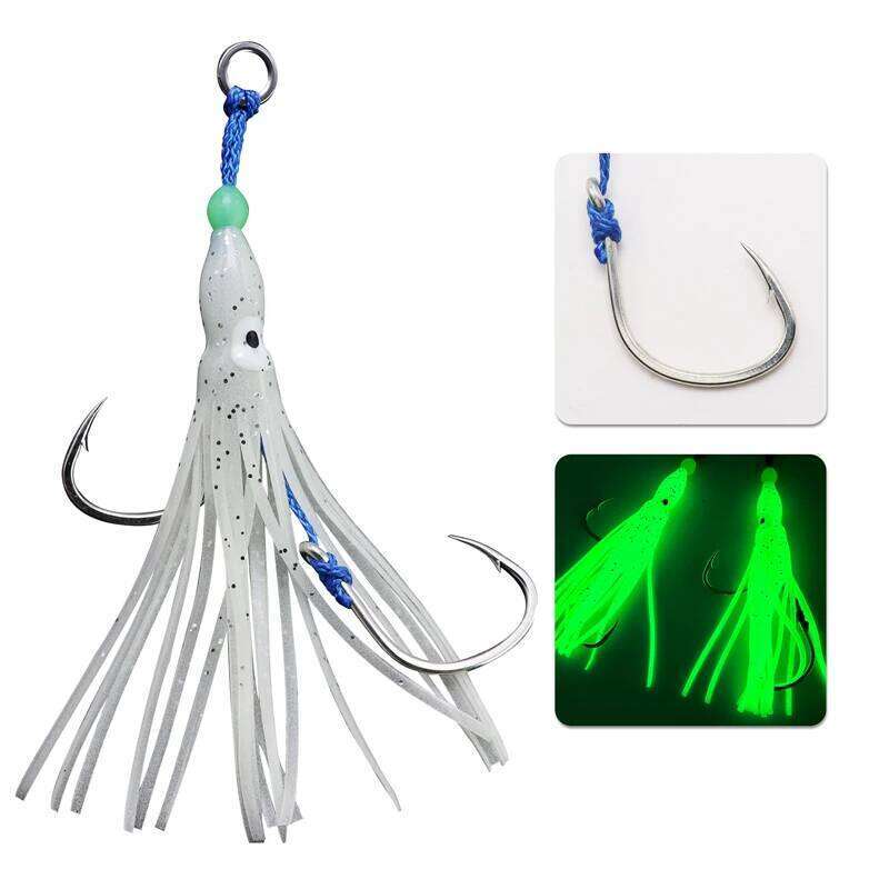 ZYZ 1pc JIG Assist Hook Slow Jigging Soft Octopus Bait String Deep Sea Fishing Hooks Z260228