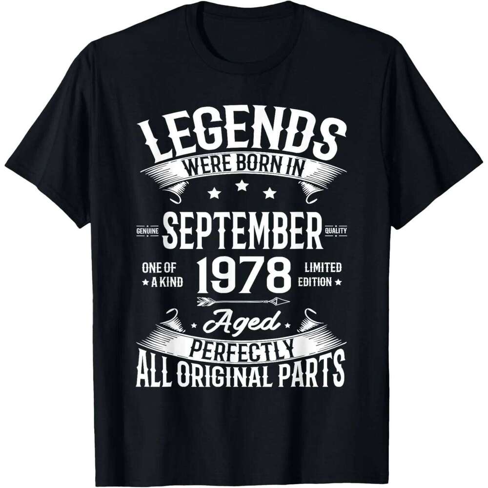 Limited Edition Birthday 1978 Men Women Vintage T-Shirt Casual Streetwear Short Sleeve Printed T-shirt C260228 - view 7