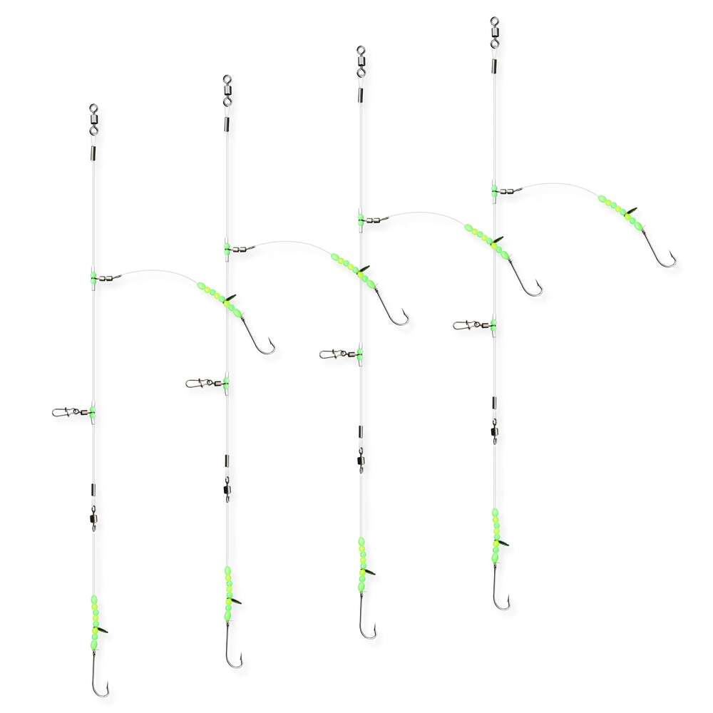 ZYZ 1pc Flapper 2 Hooks, Pre Tie Rigs Sea Beach Casting Shore Fishing for Flatfish Sole, Whiting Z260228