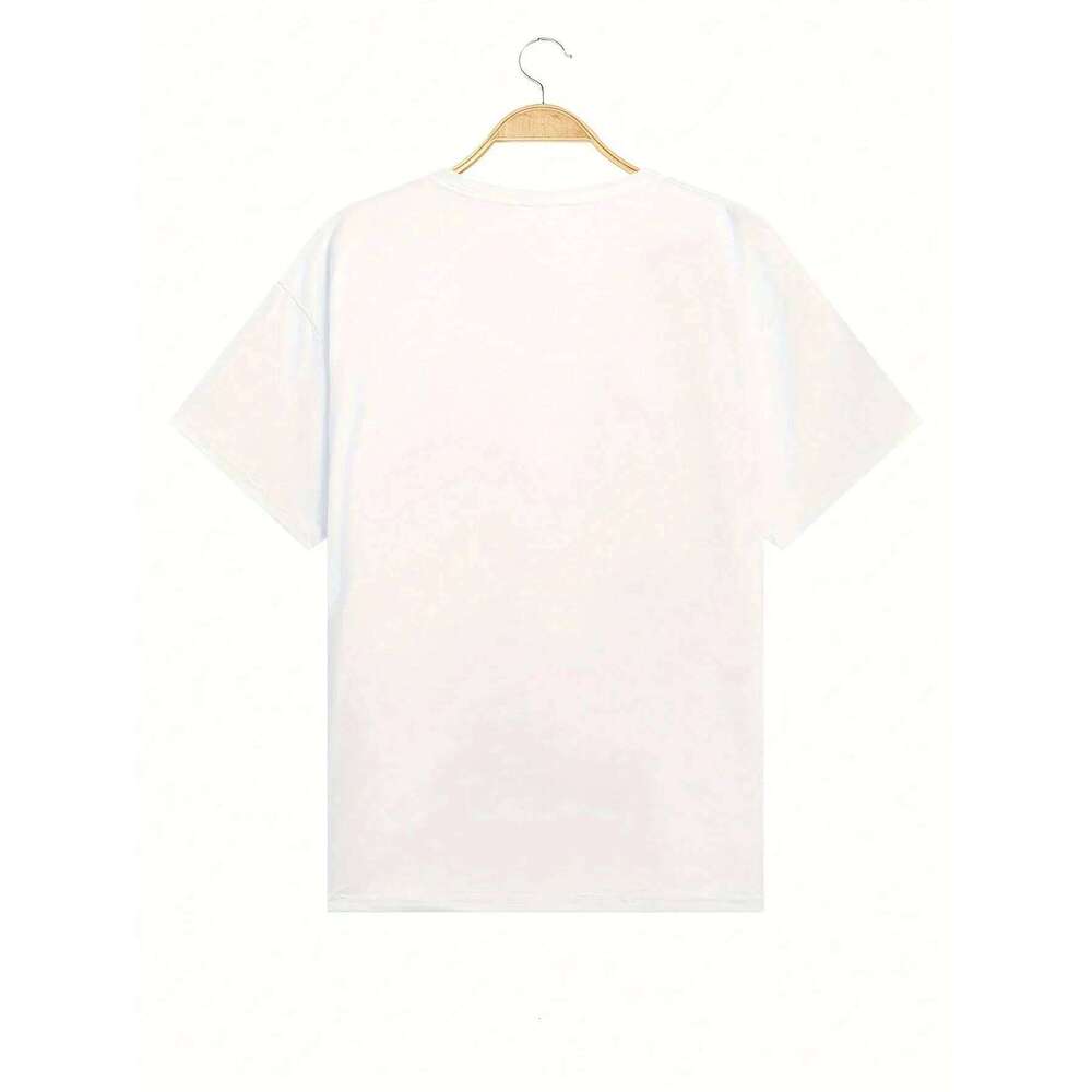 Men's Summer 100% Cotton High Quality Fashionable Casual Sports Loose Fun Pattern Printed Round Neck Short Sleeve T-shirt Top C260228 - view 5