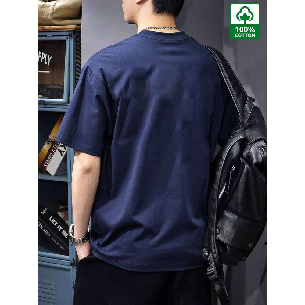 100% Cotton Men's Simple and Comfortable Printed Casual T-shirt C260228 - view 7