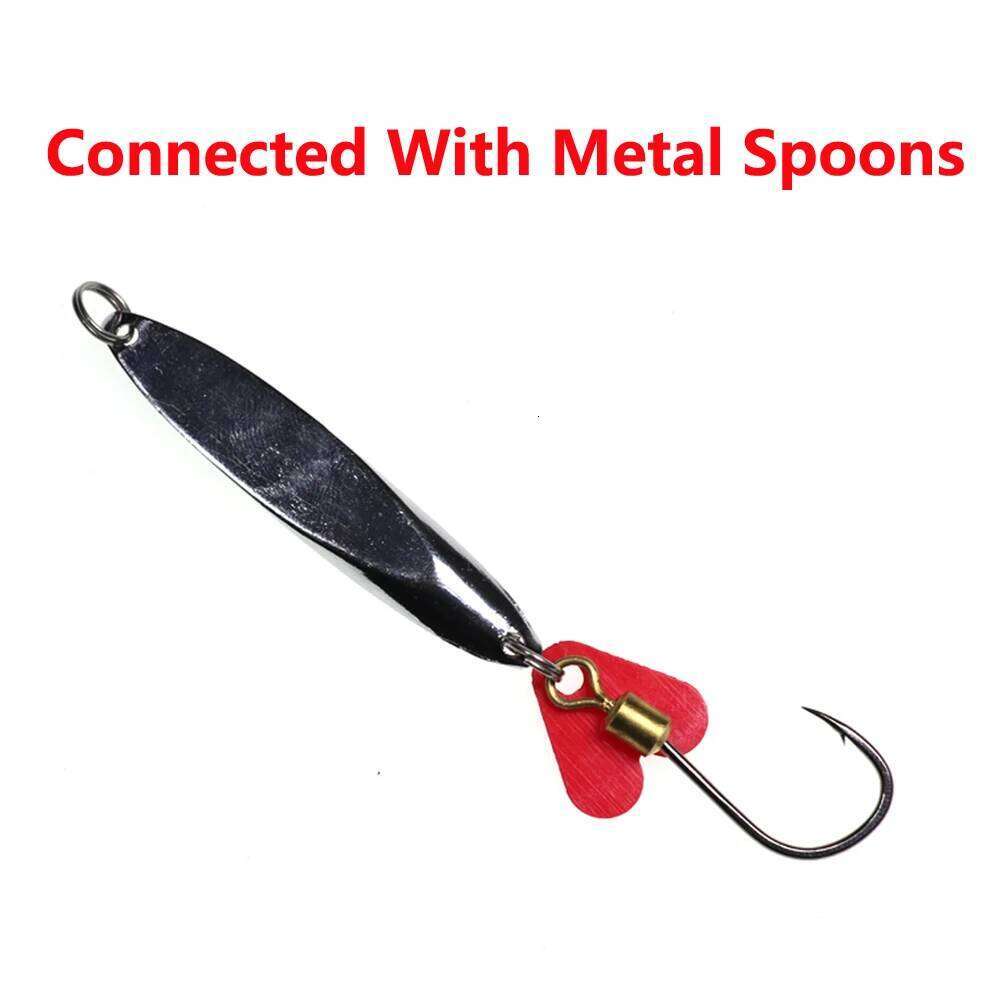 10pcs High Carbon Steel 360 Rotating Swivel Hook for Freshwater Saltwater Fishing Metal Spoon Minnow Lure Worm Hooks #4-#16 Z260228