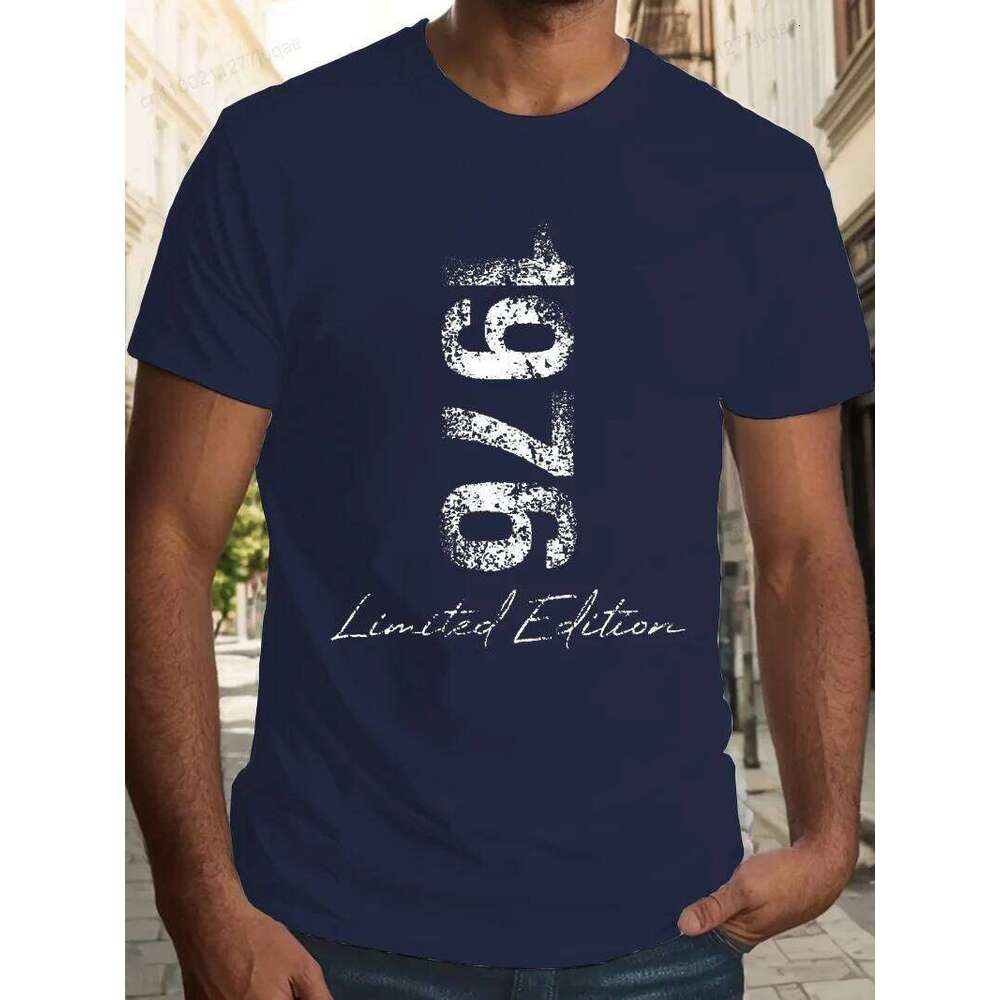 Men's T-shirt Shirt 1976 Limited Edition T-Shirts Birthday Gifts Short Sleeve for Men Women Vintage T-Shirt Male Clothes C260228 - view 3
