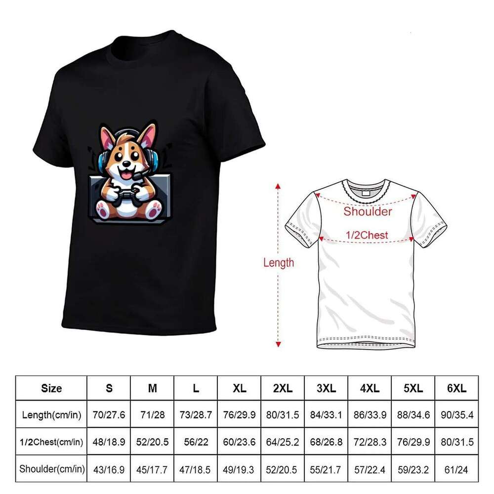 corgi gamers for graphic funny shirts dark humor t shirt man luxury T-Shirt C260228 - view 6