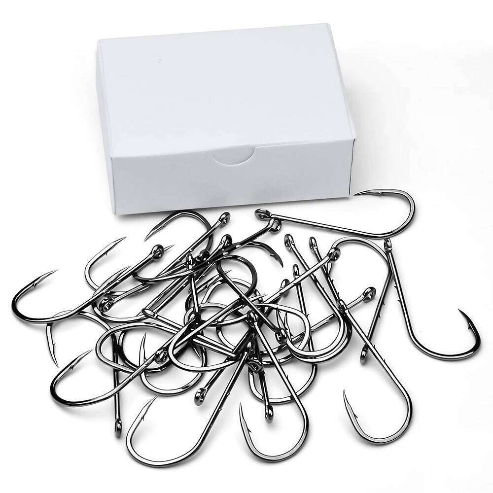 50pcs long handle barbed can be used for sea live bait high carbon steel sharp hook fishing gear Z260228
