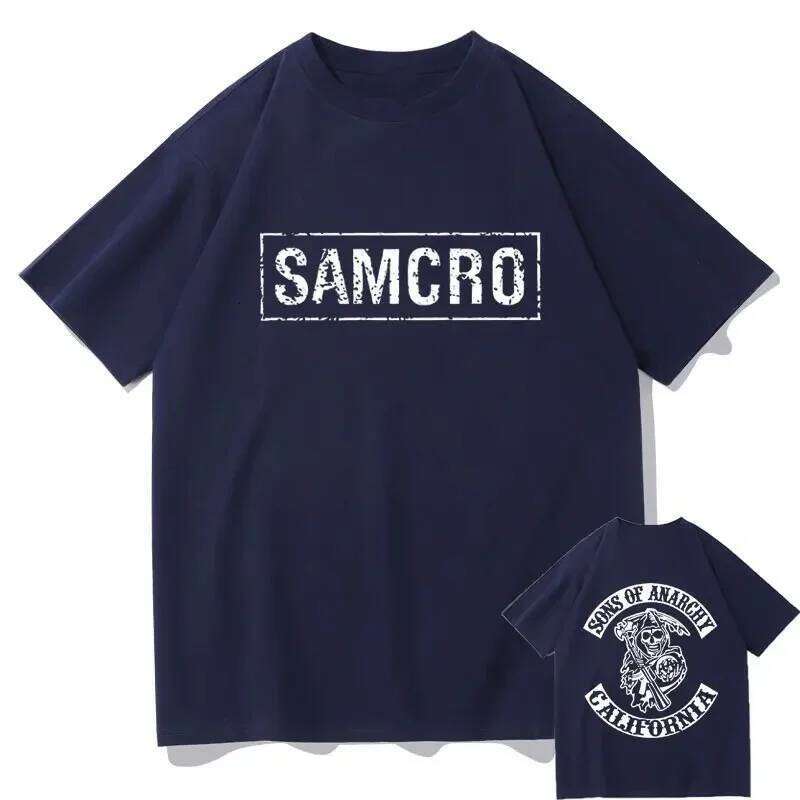 Sons of Anarchy SAMCRO Print T-shirt Men Women Trend Hip Hop Rock Oversized Short Sleeve Tee Summer Cotton T Shirts Clothes Tops C260228 - view 5