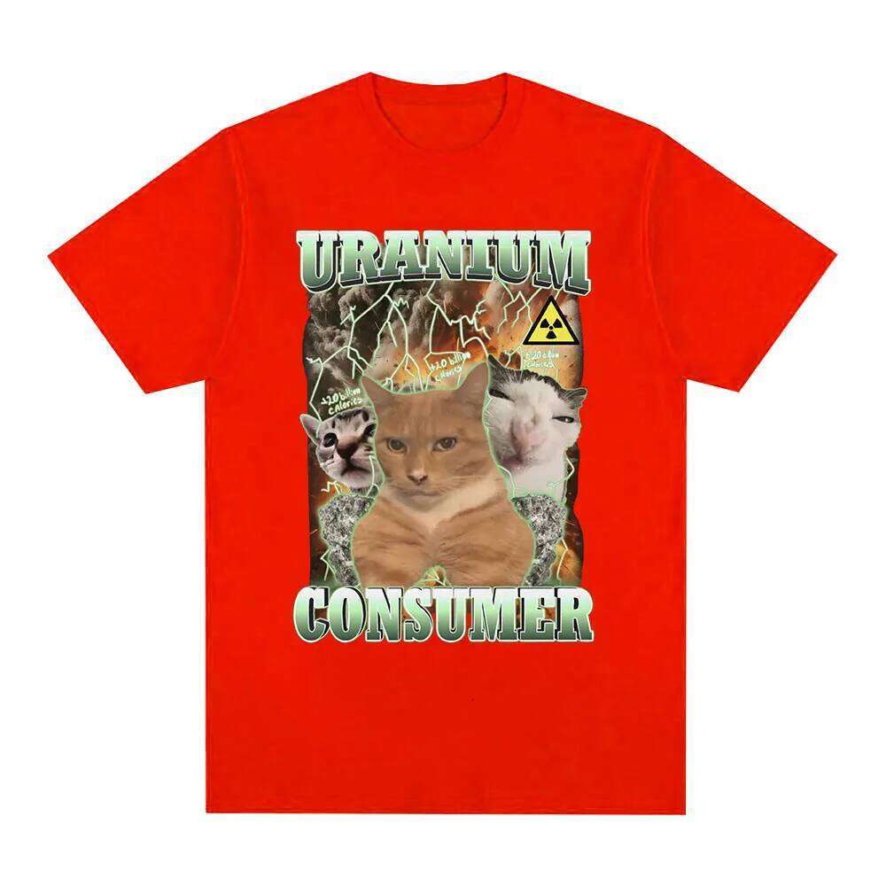 Uranium Consumer Funny Cat Meme T Shirts Fashion Vintage T-shirt Men Women Summer Casual Cotton Short Sleeve Oversized T-shirts C260228 - view 4