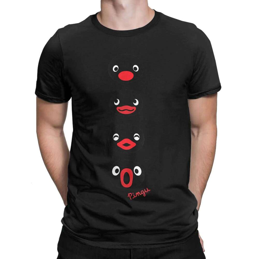 Faces of Pingu T-Shirt for Men Crazy 100% Cotton Tees Round Neck Short Sleeve T Shirts Printed Tops C260228 - view 3