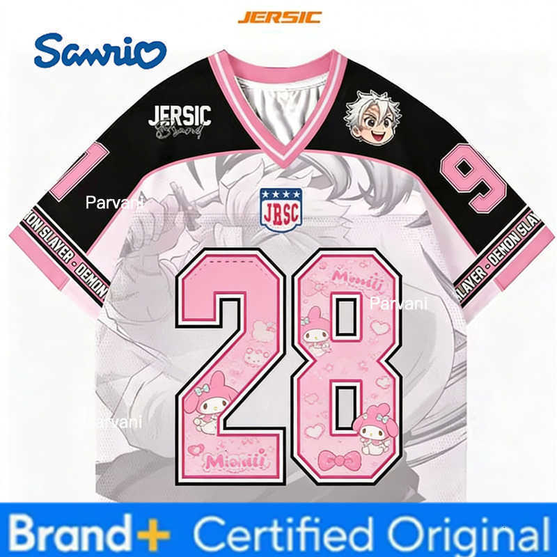 Sanrio New Girls Kuromi Hellokitty Anime Kids/Adults T Shirt Summer Casual Tee Comfortable Fit Gift Y2k Clothes Football Tops H260228