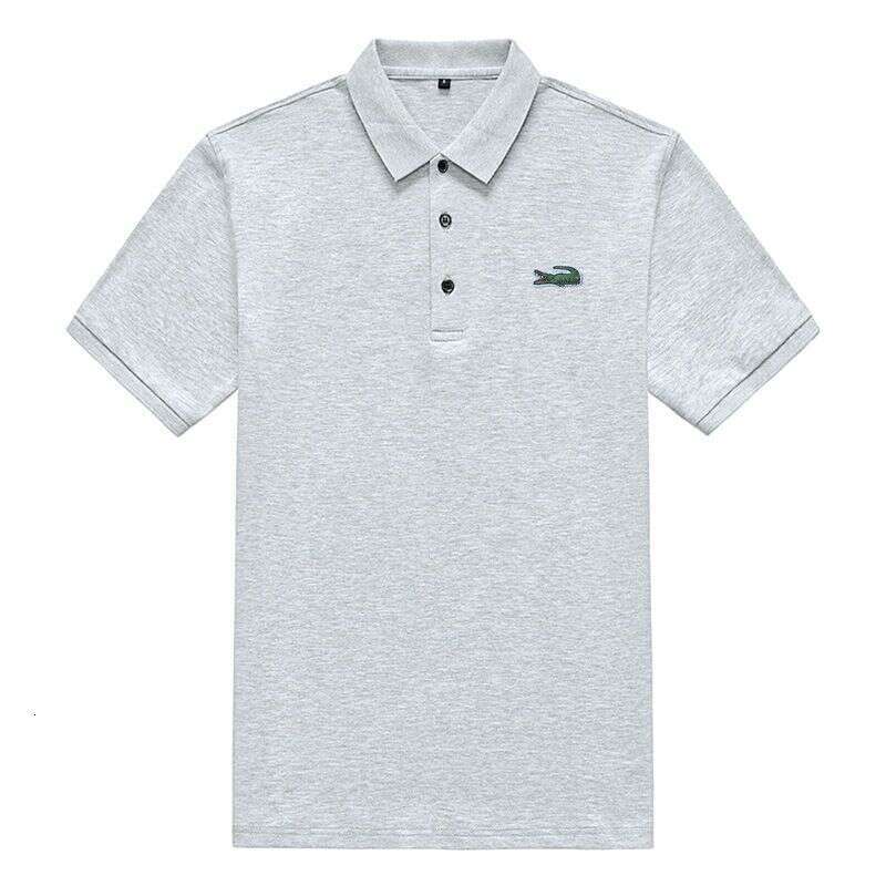LANTI KAST Noble designer handbag Crocodile Polo Shirt Men's Summer Short Sleeve T-Shirt Pure Cotton Turn-Down Collar Loose Plus Size Women'