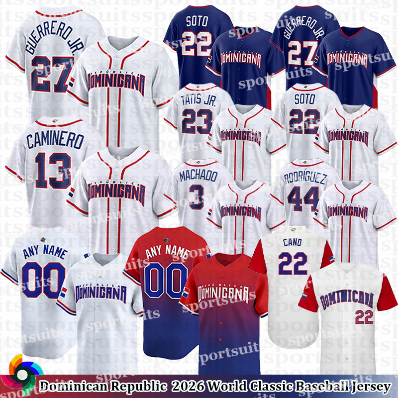 Team Dominican Republic Baseball jersey 2026 World Baseball Classic Jersey Juan Soto Guerrero Jr Venezuela Baseball Jersey Ronald Acuna Jr dominicana jersey men