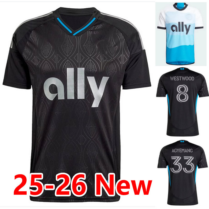 fans player 2025 Charlottes FC Soccer Jerseys WESTWOOD BRONICO 25 26 Home ZAHA AGYEMANG Football Shirt BERCHIMAS BENDER ABADA TUILOMA TOKLOMATI men kids uniforms