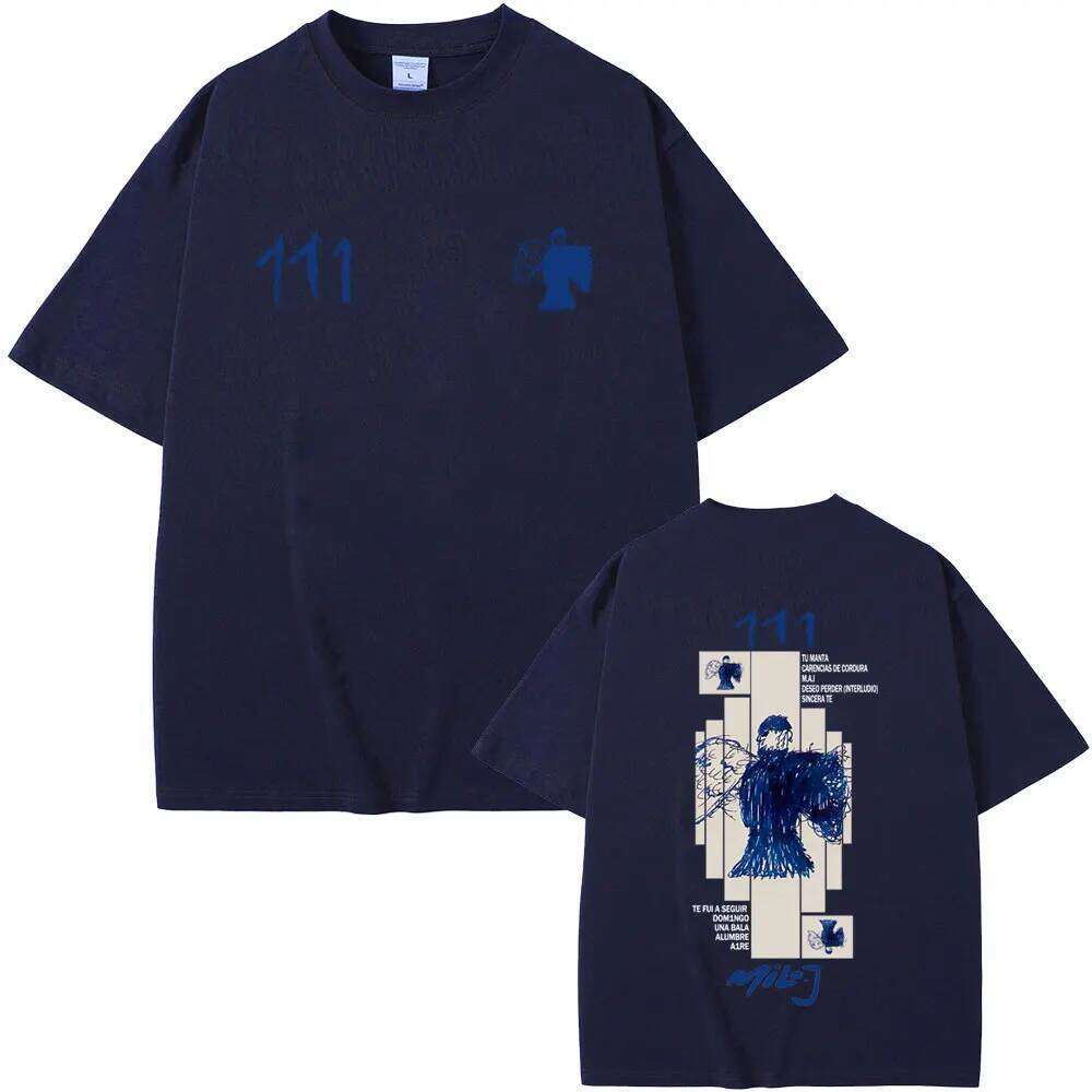Rapper Milo J 111 Album Graphic T-shirt Men Women Hip Hop Fashion Pop Music T Shirts Male Casual Vintage Oversized Streetwear C260228 - view 6