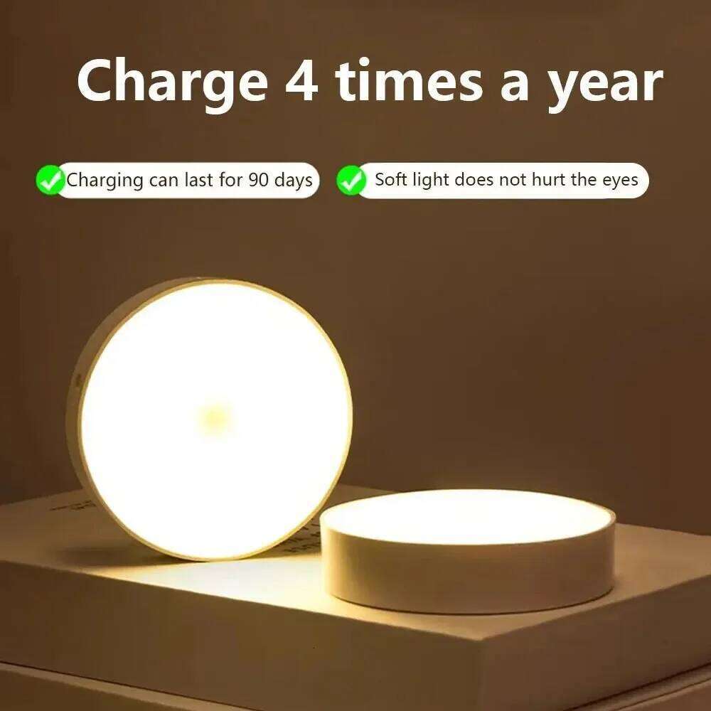 Human Intelligent Light Portable LED Night USB Charging Induction Emergency Bedside Cabinet WardrobeAutomatic Switch Lighting Z260227