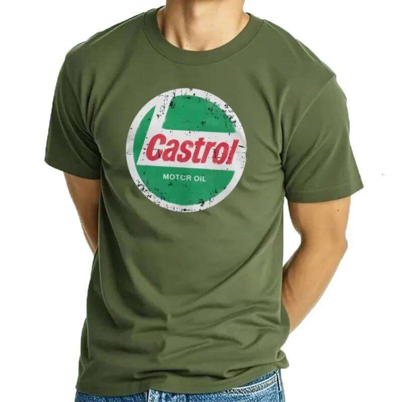 Castrol T Men's Pure Cotton Funny T-Shirts Round Neck Motor Oil Tee Shirt Short Sleeve Tops Gift Idea C260228 - view 5