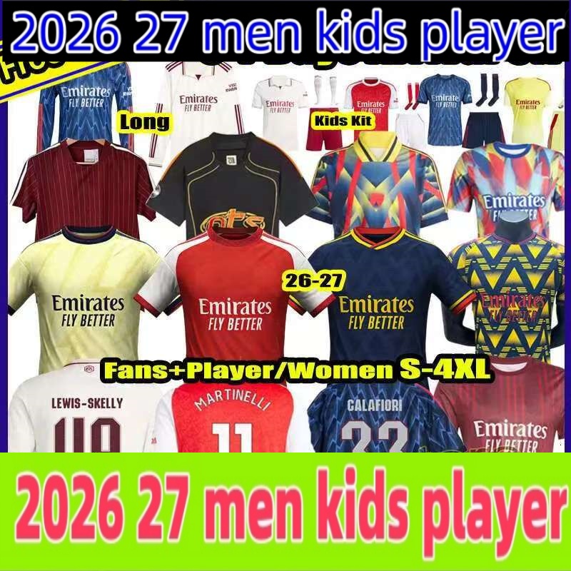 SAKA Soccer ArsenalJersey 25 26 27 G. JESUS ODEGAARD RICE HAVERTZ Gunners MARTINELLI Calafiori NKETIAH ZINCHENKO SALIBA TROSSARD Football Shirt Kids Kit uniform
