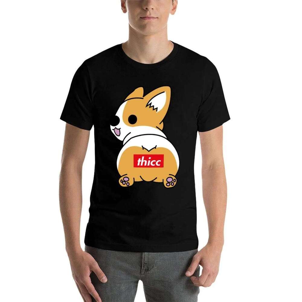 man print t T-Shirt Butt cotton Thicc shirt Corgi custom C260228 - view 4