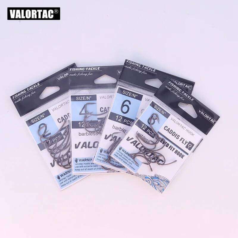 Curved fly hook black color anti-rust teflon coating flat shank high strength fishhook also fit for carp fishing Z260228