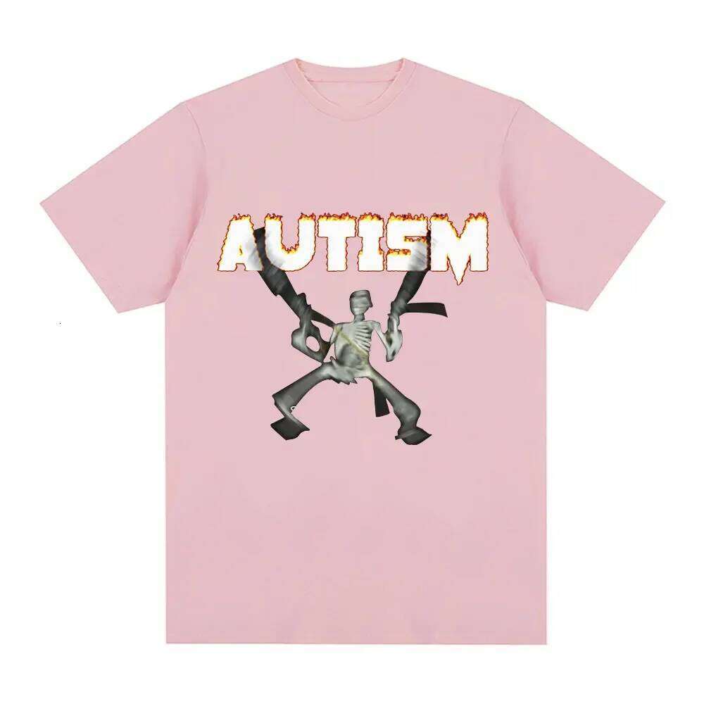 Autism Skeleton Meme T Shirt Humor Funny Skull Men Women Fashion Hip Hop T-shirt Casual Cotton Short Sleeve Oversized T-shirts C260228 - view 7