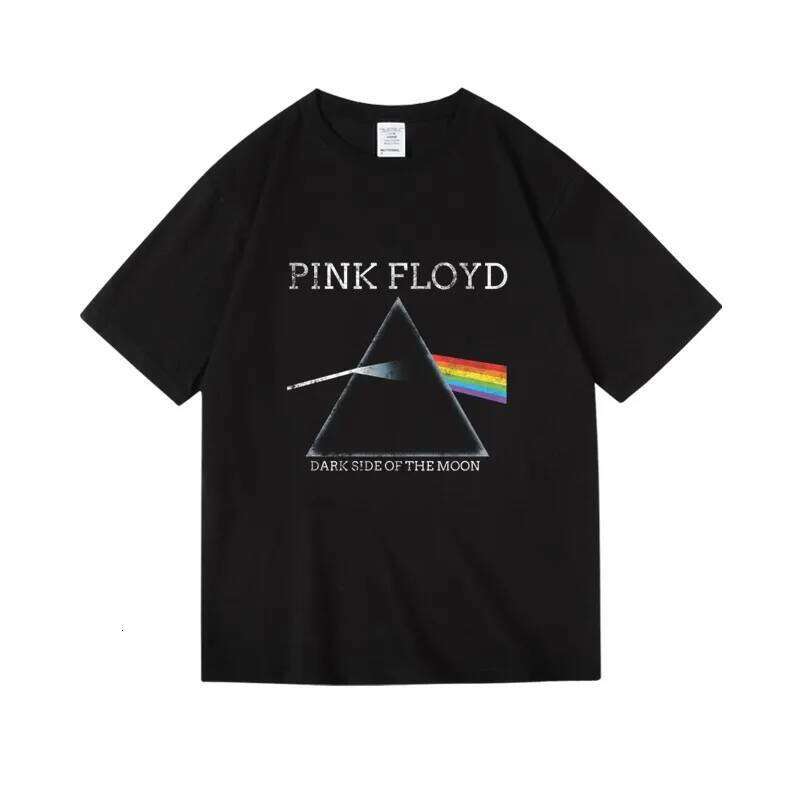 Dark Side of The Moon Album Art T-shirt Tops Vintage Men Women Oversized Cotton Clothes Hip Hop Unisex Tee Clothing C260228 - view 3