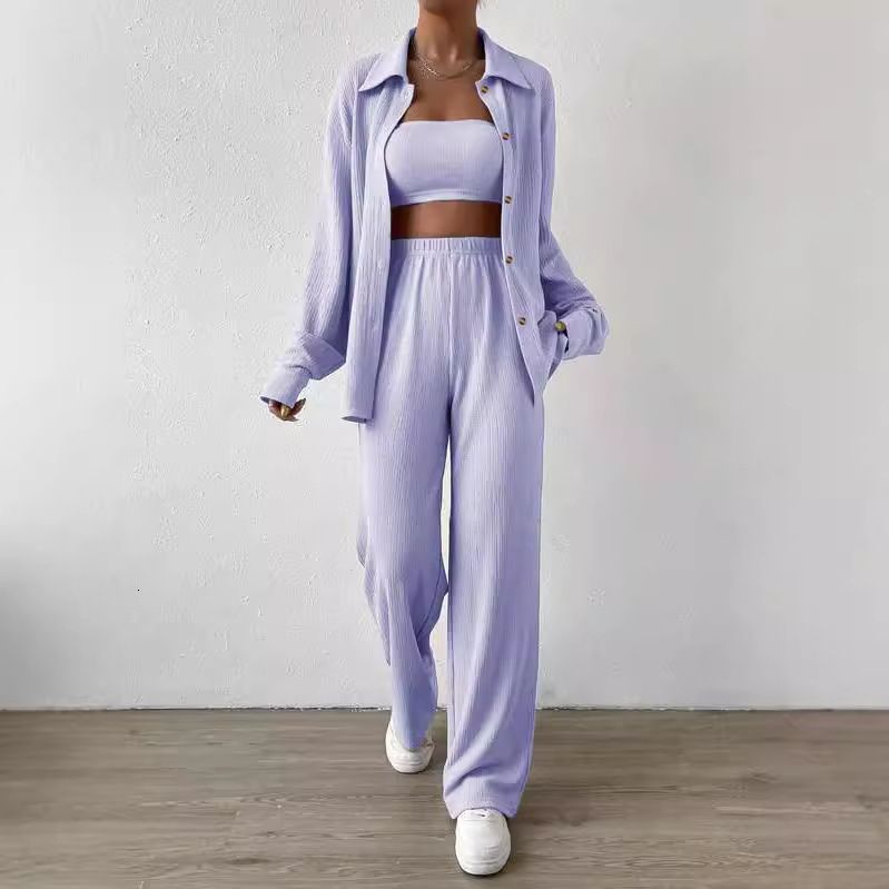 3 piece sets women outfit three piece set for women pants sets hoodies pants sets woman 3 pieces long sleeve fall clothes 250606
