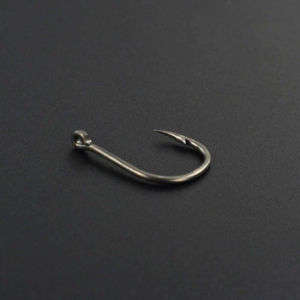 Hirisi 45 x PTFE Coated High Carbon Stainless Steel Barbed Fish With Eye Carp Fishing Hook Link Accessories X505 Z260228