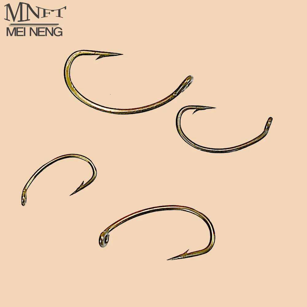 MNFT 100PCS High-Carbon Steel Dry Fishing Hook Nymph Scud Midge Caddis Shrimp Fly Tying Hooks Z260228