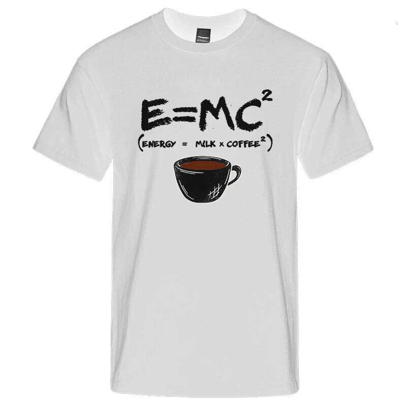 Summer Men's T-shirt 100% Cotton Casual Funny Energy=Milk+Coffee Print Cool Loose O-neck Tops For Men Short Sleeve Male Tees C260228 - view 3