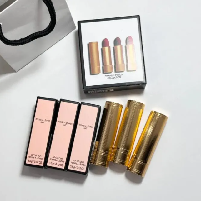 3pcs Makeup Lipsticks Set Rouge A Levers Matte Lipstick Collection Long Lasting Waterproof Lipgloss Satin Lip Balm Colour Stick 1.3g Cosmetics