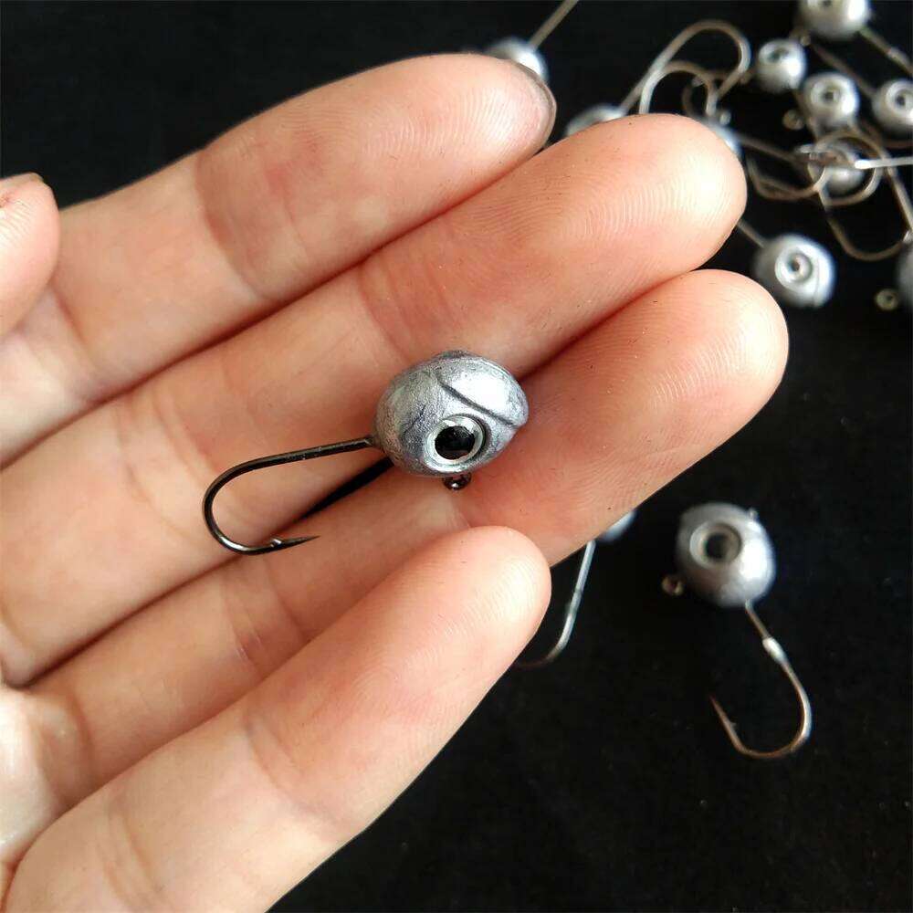 Swolfy 20pcs New Ajing Hooks With Eyes Jig Head Rockfish Lure Bait Fishing Accessories Z260228