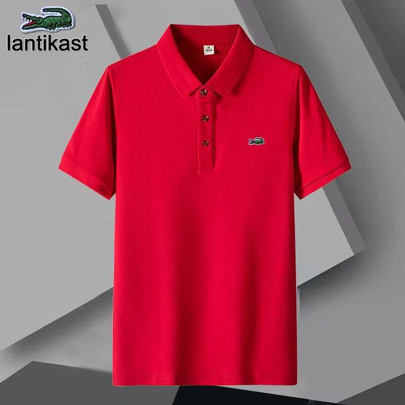 Noble Crocodile Special Price Short designer handbag Sleeve T-Shirt Men's Polo Shirt Loose Casual LANTI KAST Turn-down Collar T-shirt Extra Large