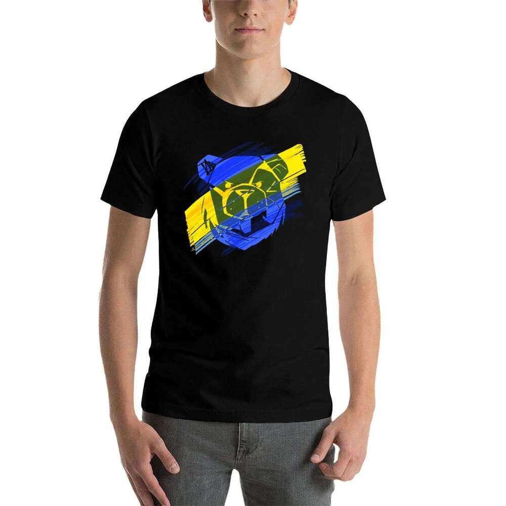 ROBUST BEAR TRACES 01 essential black cotton t-shirt plain for package t shirt man luxury T-Shirt C260228 - view 5