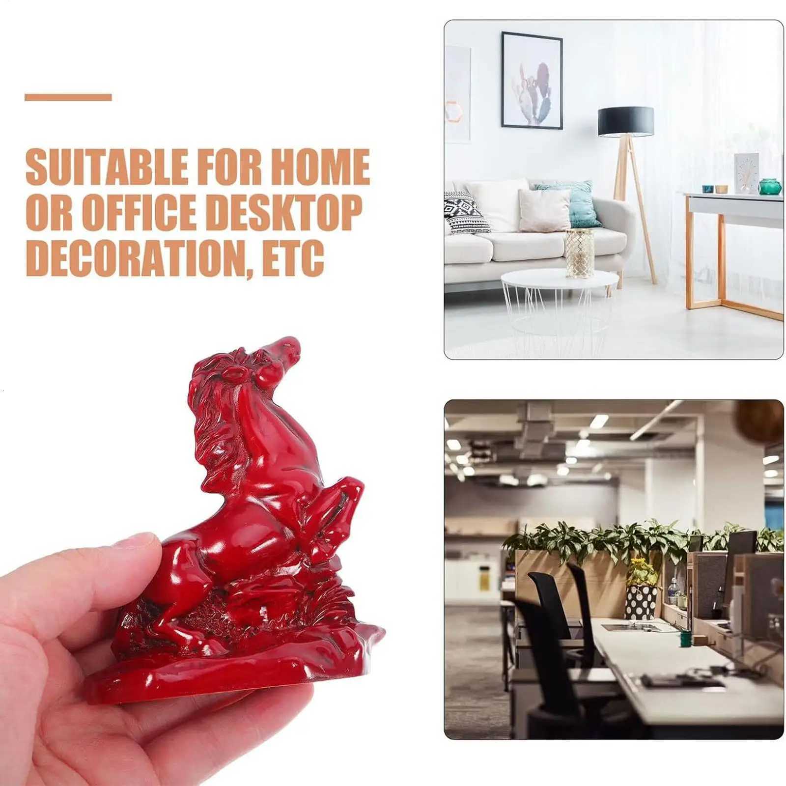 Horse Figurine 2026 Feng Shui Wealth Ornament for Office Desk Success & ProsperityT260228