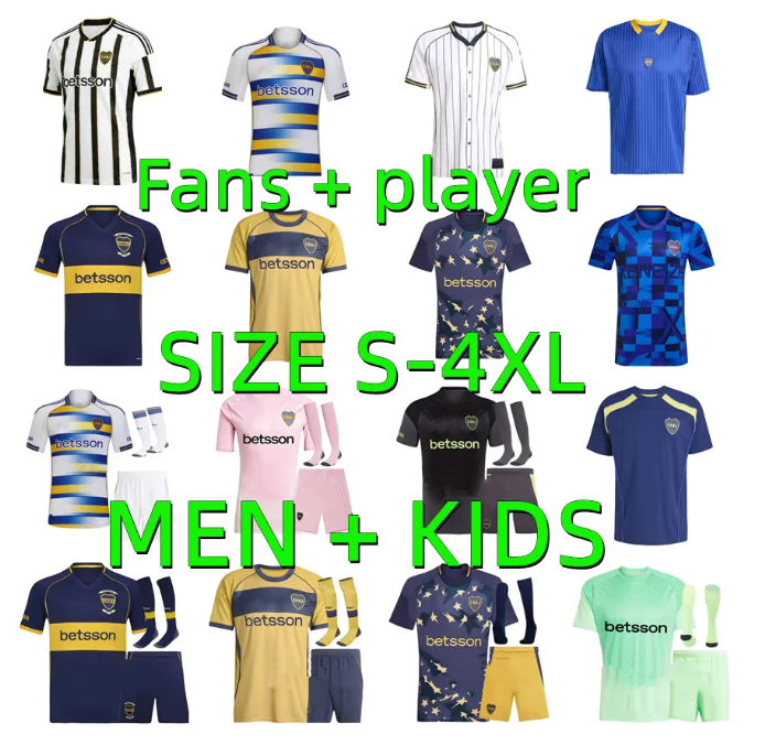 25 26 27 Boca Juniors Soccer Jerseys 2026 2027 CAVANI ROMERO BENEDETTO LUCAS SALVIO MARCOS ROJO MEDINA GIMENEZ M.MERENTIEL Football Shirts adult men kids kit ZEBALLOS