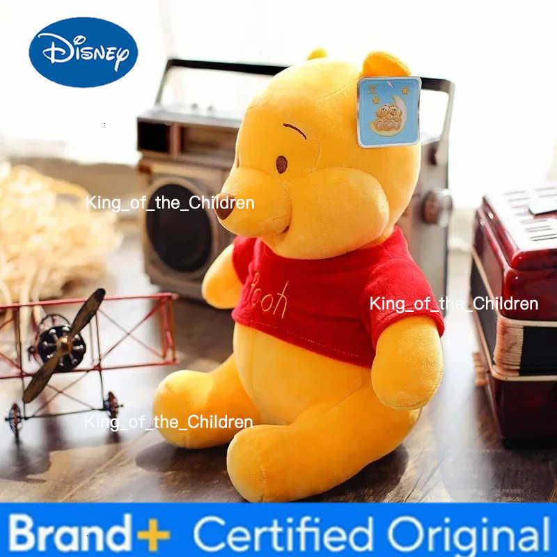 Disney Winnie The Pooh Plush Doll Toy Cartoon Prone Posture Winnie Pooh Bear Soft Stuffed Toy Pillow Kids Xmas Birthday Gifts H260228